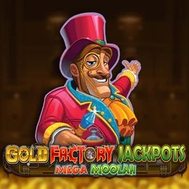 Official Jackpots logo: Gold Factory Jackpots Mega Moolah by Aurum Signature Studios at Spinit Casino