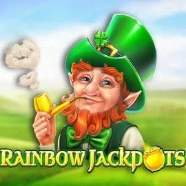 Rainbow Jackpots slot logo by Red Tiger Gaming at Spinit Casino